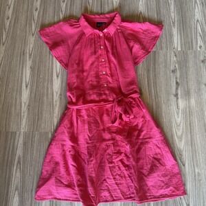 Women's Hot Pink Flowy Dress Size‎ Large Petite!